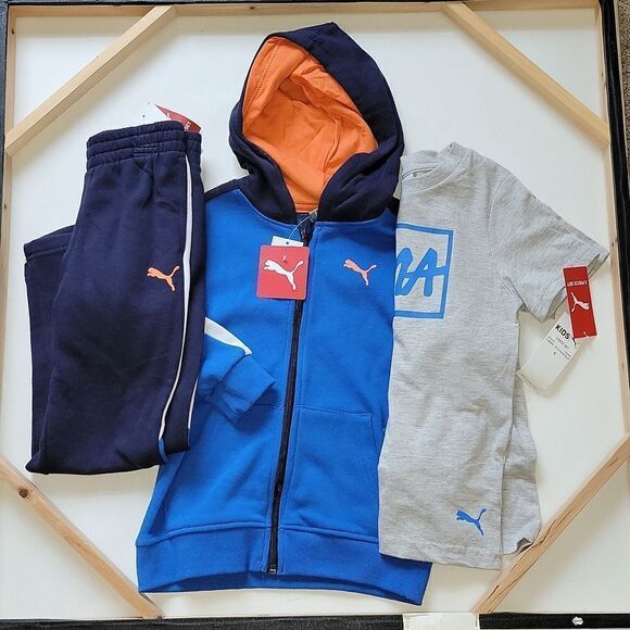 Puma 3 Piece Jacket Pants Shirt Sweatsuit Size 6 New - Picture 5 of 8